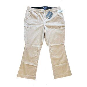 NWT Democracy Repreve High-Rise Itty Bitty Boot Mold & Hold Tan Trousers 22W